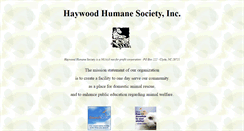 Desktop Screenshot of haywoodhumane.org