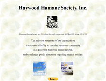 Tablet Screenshot of haywoodhumane.org